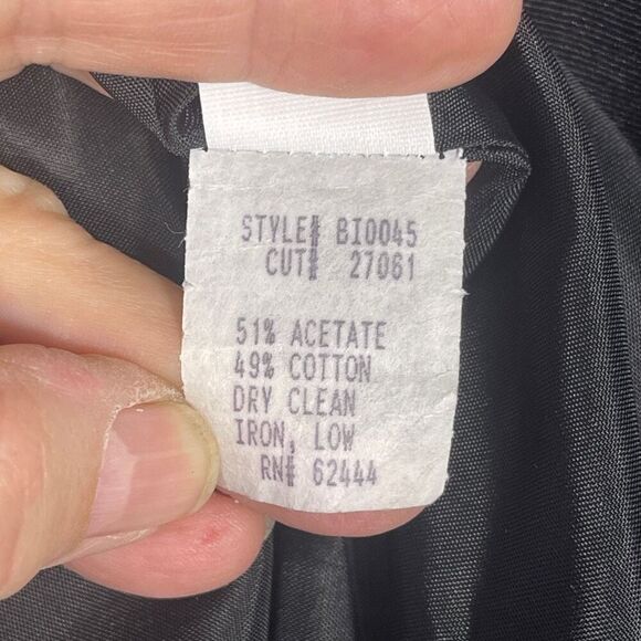 Nicole Miller Black Strapless Draped Bodice Evening Maxi Dress Size 6 - Picture 14 of 14